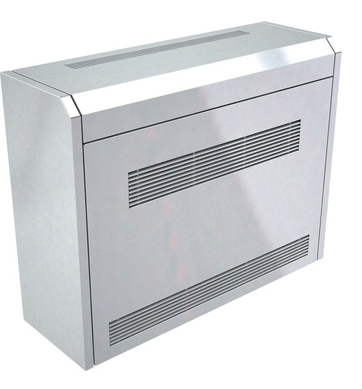 Emco Klima: Brüstungsgerät zum Lüften und zur Raumkühlung über einen PCM-Speicher.