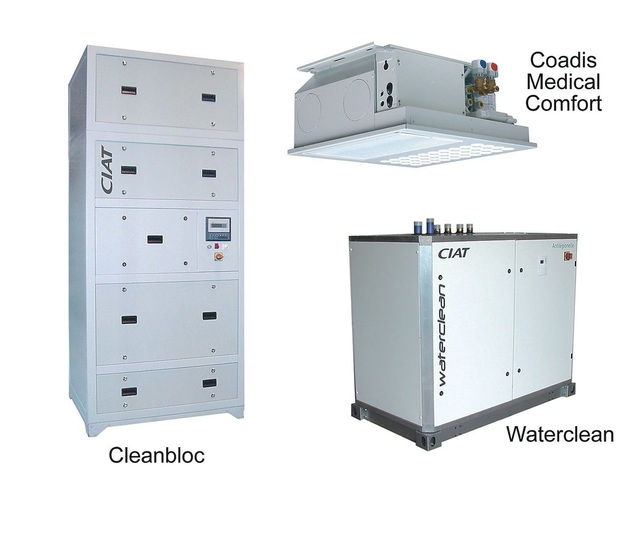 Ciat: Klima- und Lüftungstechnik sowie Trinkwasseraufbereitung für medizinische Einrichtungen.