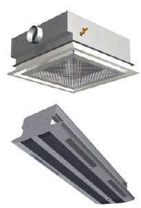 Trox: Deckeninduktionsdurchlass vierseitig ausströmend (DID 604) und multifunktionaler Deckeninduktionsdurchlass. - © Trox
 Trox: Deckeninduktionsdurchlass vierseitig ausströmend (DID 604) und multifunktionaler Deckeninduktionsdurchlass.