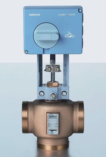 Siemens Building Technologies: Das Regelventil VXG41..01, hier in DN 50 mit dem Antrieb SQX62 abgebildet, ist für den Einsatz in Trinkwassersystemen vom DVGW zertifiziert worden. - © Siemens BT
 Siemens Building Technologies: Das Regelventil VXG41..01, hier in DN 50 mit dem Antrieb SQX62 abgebildet, ist für den Einsatz in Trinkwassersystemen vom DVGW zertifiziert worden.
