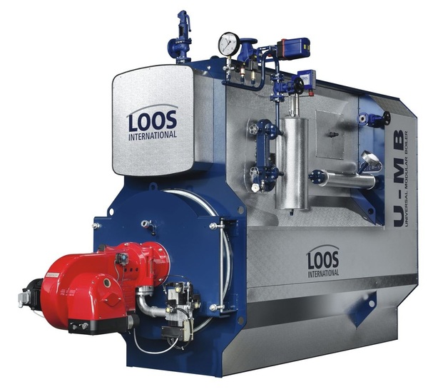 Loos: 3-Zug-Großwasser­raumkessel Universal U-MB mit einer Dampfleistung von 200 kg/h bis 2 t/h. - © Loos
