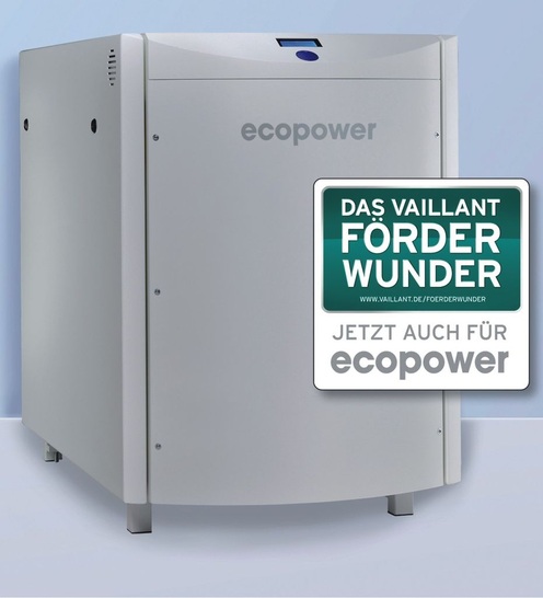 PowerPlus Technologies: Das ecopower Mini-BHKW wurde jetzt in die Serviceleistung Vaillant Förder-Wunder integriert.