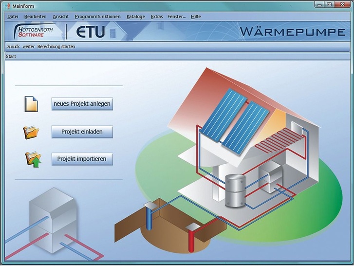 Hottgenroth / ETU: Auslegungs- und Simulationssoftware „Wärmepumpe“.