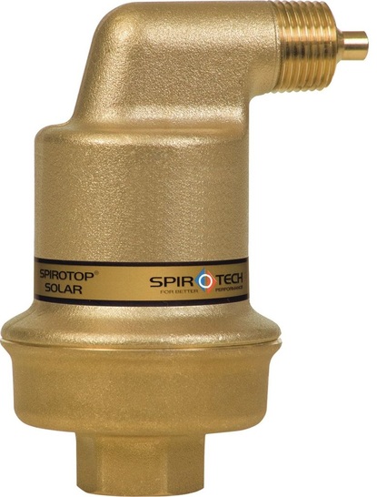 Spirotech: Der Schnellentlüfter Solar SpiroTop für Solaranlagen lässt Dampf nicht entweichen. - © Spirotech
