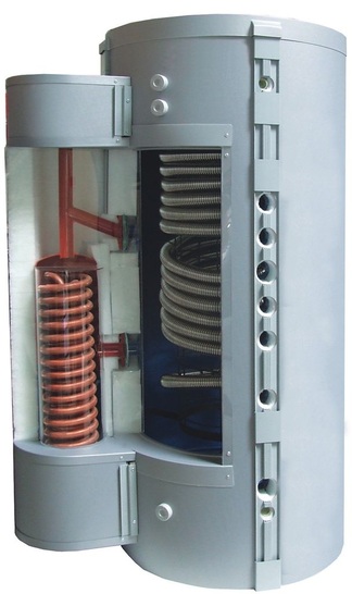 Tisun: Stehende Polyesterfaser-Vliesisolierung für den Solar-Schichtspeicher Pro-Clean mit Sphärentauscher.