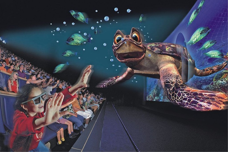 Das 4D-Kino im Europa-Park in Rust beeindruckt nicht nur durch seine dreidimensionale Filmpräsentation, sondern auch durch zum Film passende Düfte, Nebel und einen Bodyshaker.