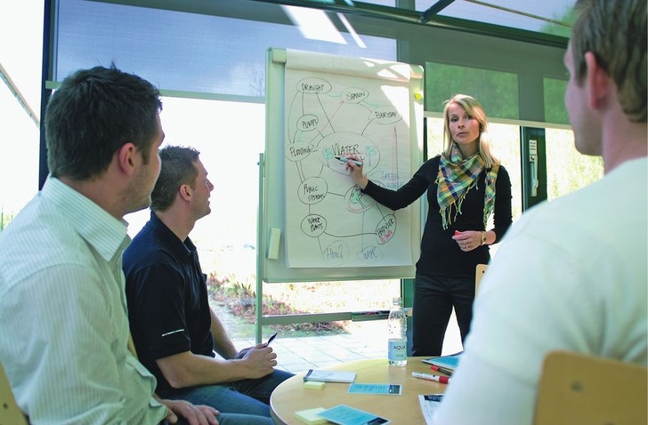 Präsenz-Schulungen erfolgen in den neun Grundfos-Schulungszentren in kleinen Gruppen bis maximal 20 Teilnehmer. Ein neues Angebot ist die E-Learning-Plattform „Ecademy“. Das interaktive Training per Internet ist ein aktiver, selbstgesteuerter Prozess mit vielen Vorteilen.