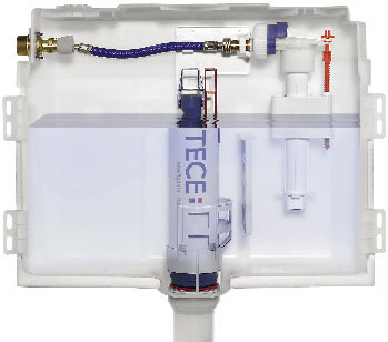 Bei einer Einstellung von 4,5 l Vollspülung ermöglicht das TeceAblaufventil eine Teilspülung mit 3 l. - © Tece
