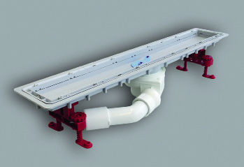 Sanit: Duschrinne für den Nassbau, hier die Variante aus Kunststoff.