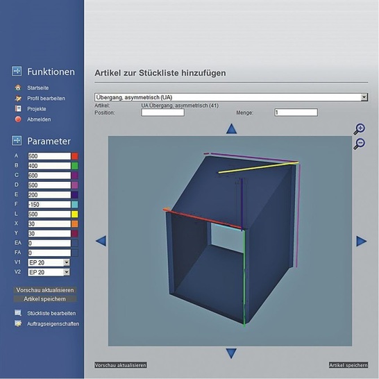 LBG: Mit dem StücklistenErfassungsProgramm LBG — SEP werden eckige Luftleitungen online erfasst.