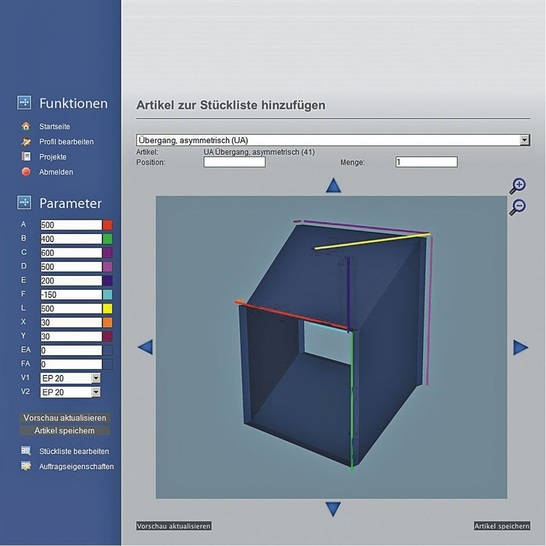 LBG: Mit dem StücklistenErfassungsProgramm LBG — SEP werden eckige Luftleitungen online erfasst. - © LBG
