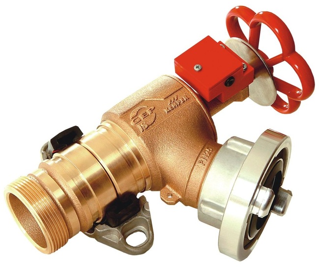 GEP: 2“-Schlauchanschlussventil mit Victaulic-Anschluss, Grenztaster und Übergangsstück.