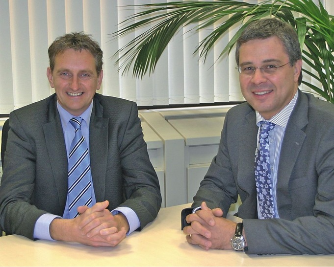 René van Rijsewijk (links) und Wolf Hartmann führen die Business Unit HVAC des neuen Heat Exchangers Segments der GEA. - © GEA
