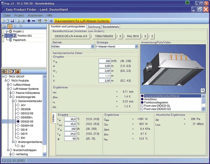Trox: Der Easy Product Finder umfasst jetzt auch LuftWasser-Systeme.