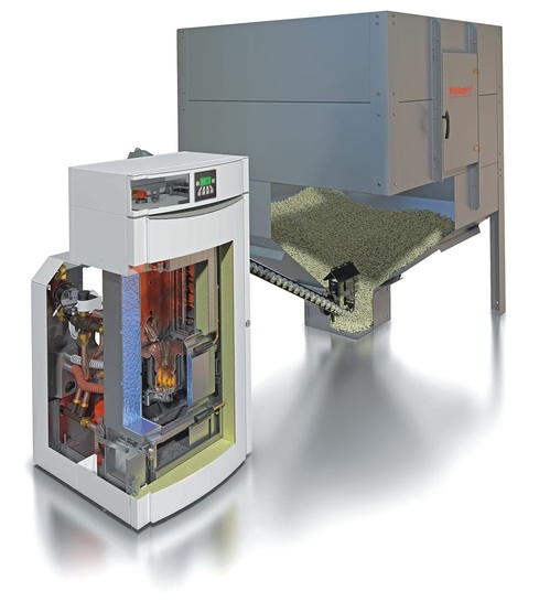 Windhager: Pelletheizkessel VarioWin als Etagen- oder Heizraumlösung.