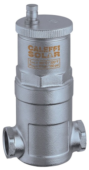 Caleffi: Die automatischen Luftabscheider der Serie Discal Solar 251 sind jetzt auch in den Anschluss­größen DN 25 und DN 32 erhältlich. - © Caleffi
