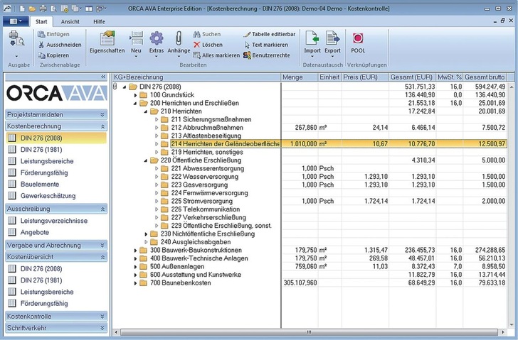 Orca AVA 17.0 mit Benutzeroberfläche analog Windows 7. - © Orca
 Orca AVA 17.0 mit Benutzeroberfläche analog Windows 7.