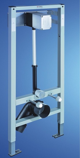 Schell: Die WC-Spülarmatur Compact II ist die erste Wandeinbau-Spülarmatur für 4,5-l-WCs. Bislang konnten wandhängende Wasserspar-Keramiken nur in Kombination mit Spülkästen eingesetzt werden.