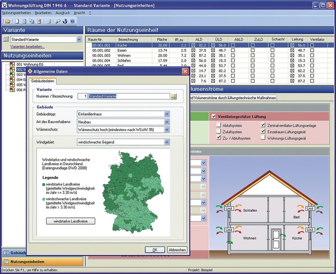 Solar-Computer: Das Programm „Wohnungslüftung nach DIN 1946-6“ ist auch als Insellösung nutzbar. - © Solar-Computer
