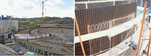 Bild 1 Der mehrstufige Fermenter von Powerfarm Bioenergie in Tuningen wird mit einer Industrieflächenheizung und einer Wandheizung aus Betonkernaktivierungsmodulen auf 38…40 °C beheizt.