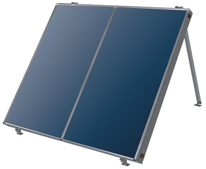 pro solar: Großflächenkollektor mit 5 und 10 m² großen Einzelmodulen. - © pro solar

