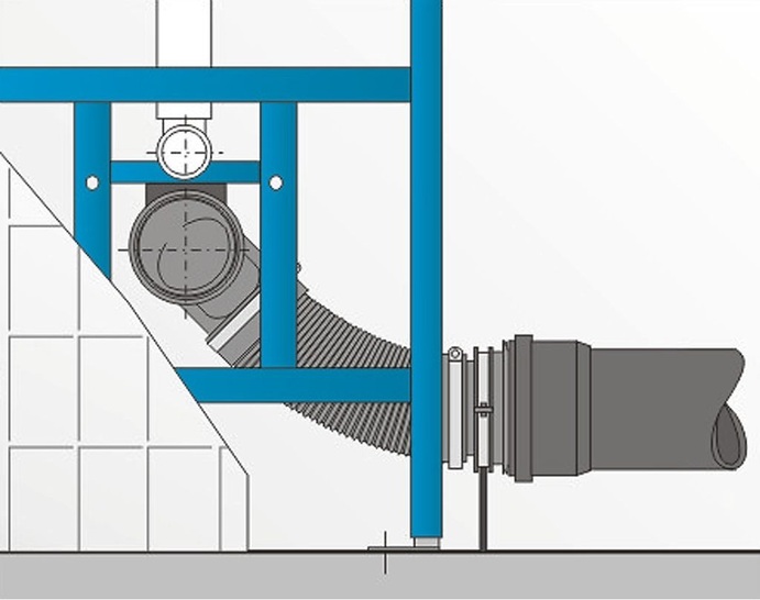 Abu-plast: Flexibles PE-WC-Anschlussrohr mit glatter Innenfläche. - © Abu-plast
