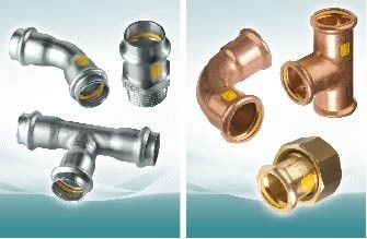 Sanha: Pressfittings für Gas in der Nenndruckstufe PN 5.