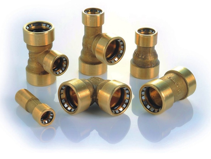 IBP: Steckverbinder Conex Push-Fit für Rohre aus Kupfer, Edelstahl und C-Stahl.