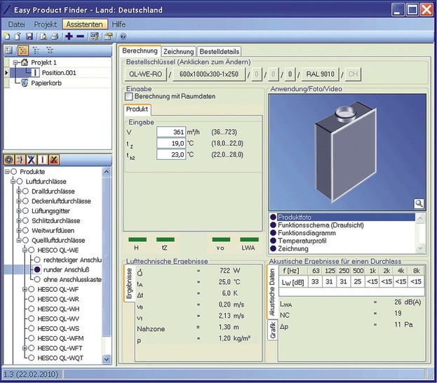 Trox: Der Easy Product Finder umfasst jetzt auch Trox Hesco Quellluftdurchlässe.