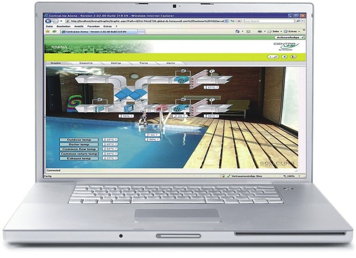 CentraLine: Webbasierte PC-Zentrale Arena 2.2 für das Management von HLK-Anlagen.