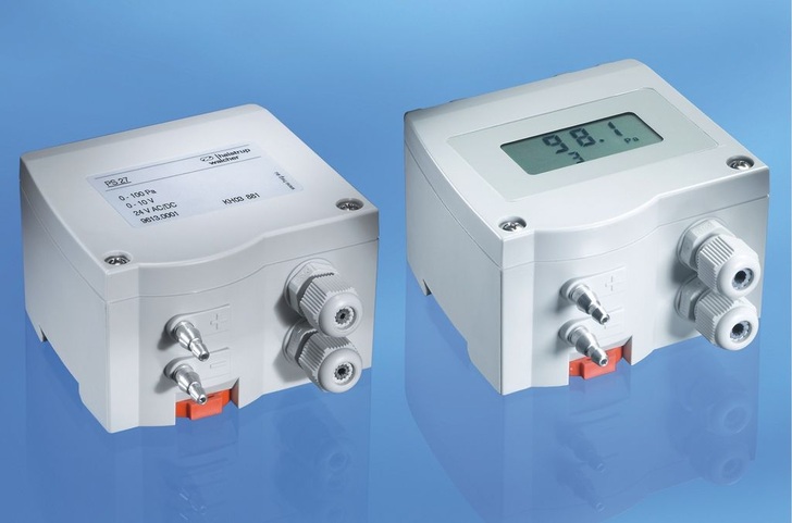 Airflow: Der Differenzdruck-Messumformer PT-LE wird jetzt auch mit Display zur Anzeige des Drucks angeboten.
