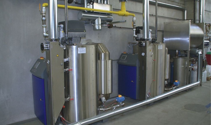 Die Jumag-Dampferzeuger mit Dampfleistungen von 160 bis 560 kg/h können zu einer Kaskade mit über 2 t/h Sattdampf kombiniert werden.