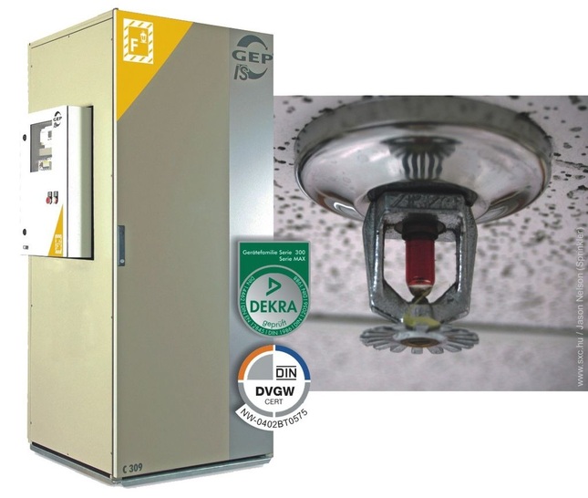 GEP: Trinkwasser-Trennstation für die Versorgung von Sprinkleranlagen bis 16600 l/min. - © GEP
