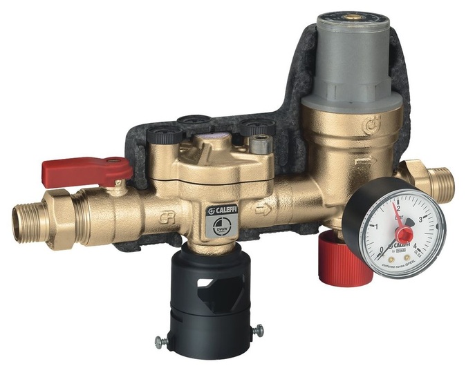 Caleffi: Automatische Heizungsanlagen-Füllarmatur der Serie 574 mit Systemtrenner Typ BA.