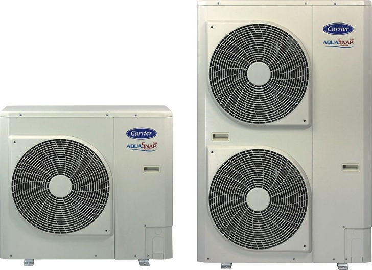 Carrier: Luft/Wasser-Wärmepumpen AquaSnap Plus mit Invertertechnik für den kleinen Leistungsbedarf zum Heizen und Kühlen. - © Carrier

