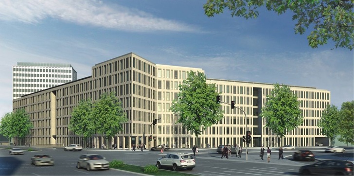 In Deutschland waren per Juni 2010 rund 120 Bauprojekte nach DGNB zertifiziert bzw. vorzertifiziert. Die Computeranimation zeigt das Immobilienprojekt Waidmarkt in Köln (23152 m² BGF). Die Gesamtkosten für die Zertifizierung nach DGNB lagen bei rund 148000 Euro. - © Fay Projects

