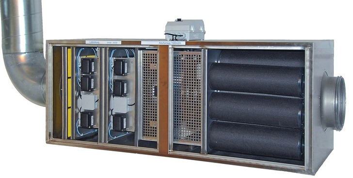 plasmaNorm-Anlage zur Reinigung von fett- und geruchsbelasteter Küchenabluft.