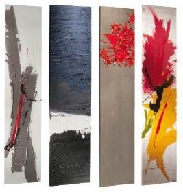 Bemm: Arte-Raumwärmer von Johanne Cinier: Rosegrey, Blue Cargo, Hawaii und Barcelona.