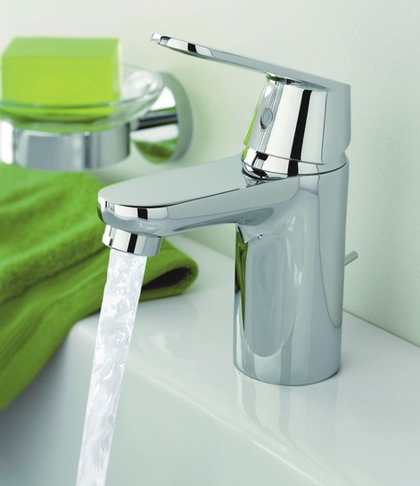 Grohe: Waschtischarmatur aus der Einhandmischerlinie Eurosmart Cosmopolitan. - © Grohe
 Grohe: Waschtischarmatur aus der Einhandmischerlinie Eurosmart Cosmopolitan.