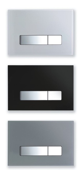 Mepa: Betätigungsplatte Mepaorbit in Glasausführung.