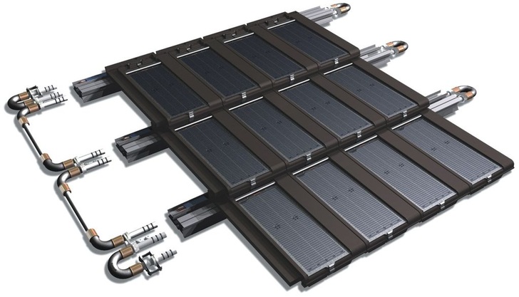 Panotron: Solarziegel und thermische Infrastruktur.