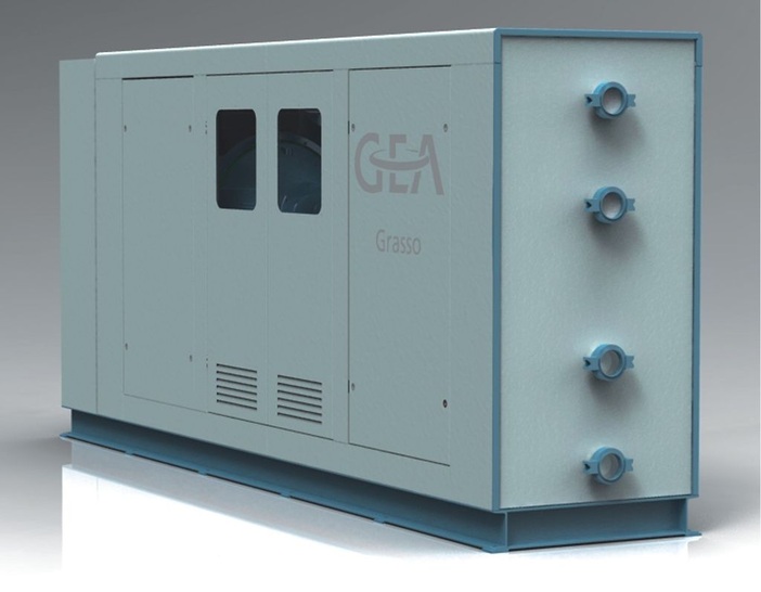 GEA Grasso: Flüssigkeitskühlsatz mit dem natürlichen Kältemittel Ammoniak. - © Refrigeration Technologies
