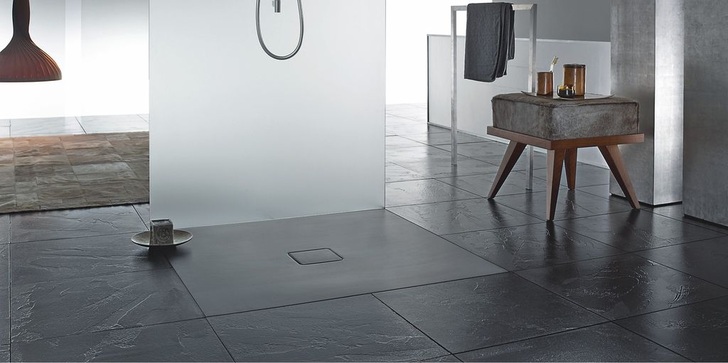 Kaldewei: Stahl-Email-Dusche Conoflat in City-Anthrazit matt.