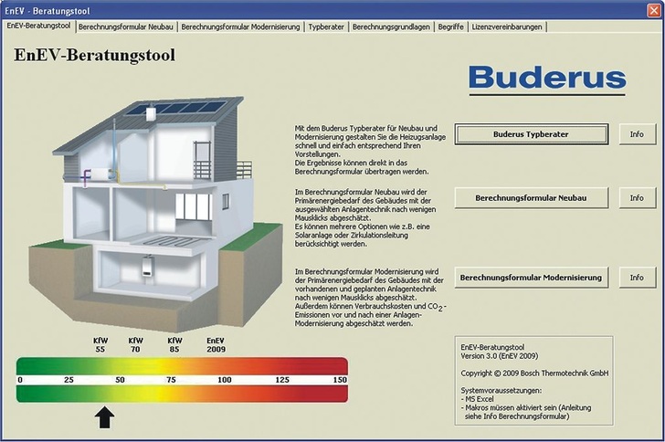 Buderus: EnEV-Beratungstool für Neubau und Modernisierung. - © Buderus
