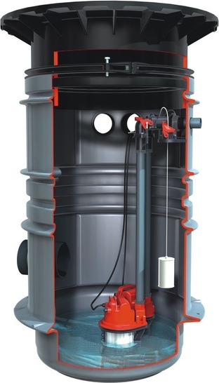 Kessel: Pumpstation aus Kunststoff im Schachtsystem LW 600. - © Kessel
