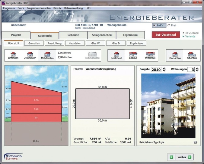 Hottgenroth: „Energieberater Plus 18599“ bekommt ein Zusatzmodul, mit dem sich Berechnungen für Passiv- und Nullenergiehäuser durchführen lassen. - © Hottgenroth
