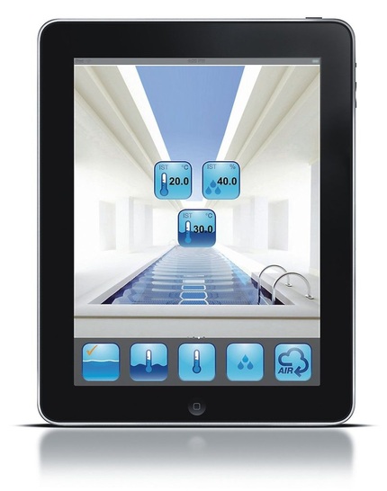 Die Schwimmbadklimageräte von Menerga können jetzt auch über Tablet-PCs gesteuert werden.