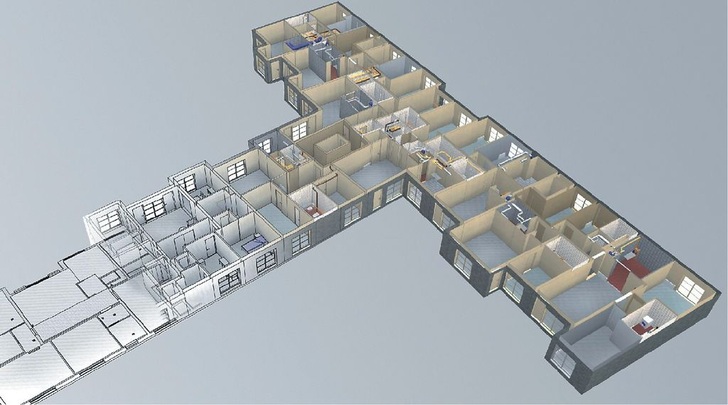 Data Design System: Per Raumerkennung wird in DDS-CAD 7.2 aus einer 2D-Zeichnung eine 3D-Planungsgrundlage. - © Data Design System
