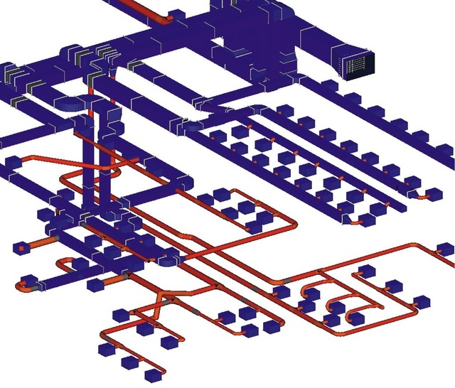Luftkanalnetz mit mh-software erfasst und berechnet. - © mh-software
