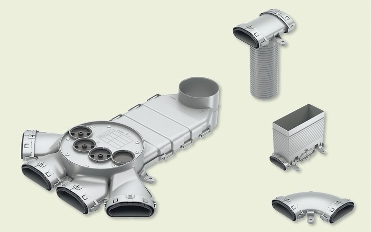 Stiebel Eltron: Komponenten des Luftverteilsystems LVE. - © Stiebel Eltron
 Stiebel Eltron: Komponenten des Luftverteilsystems LVE.